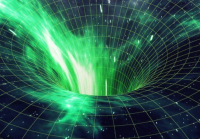 The threshold around a black hole where the escape velocity surpasses the speed of light.